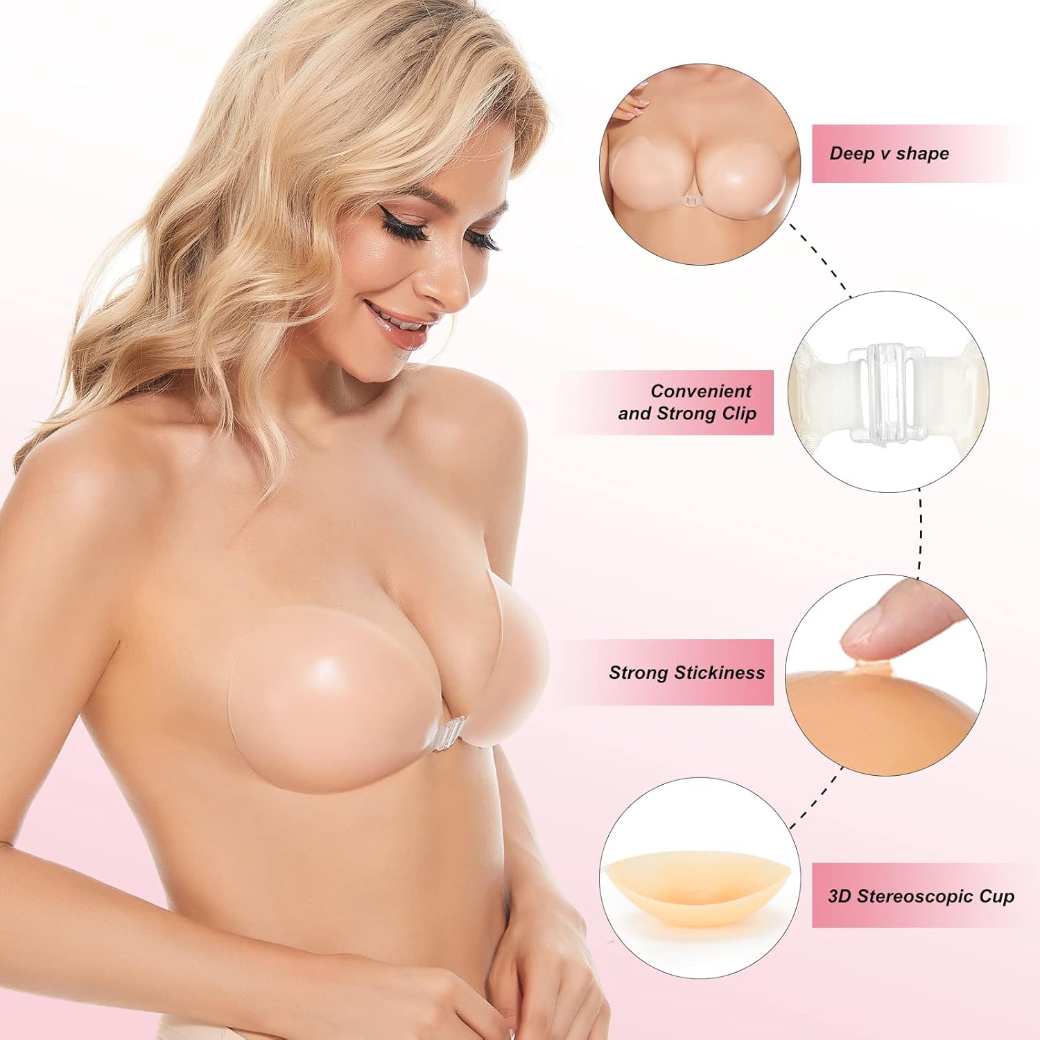 Sticky Bra Push Up Adhesive Br - Push Up Bra Silicone recensione e prezzo