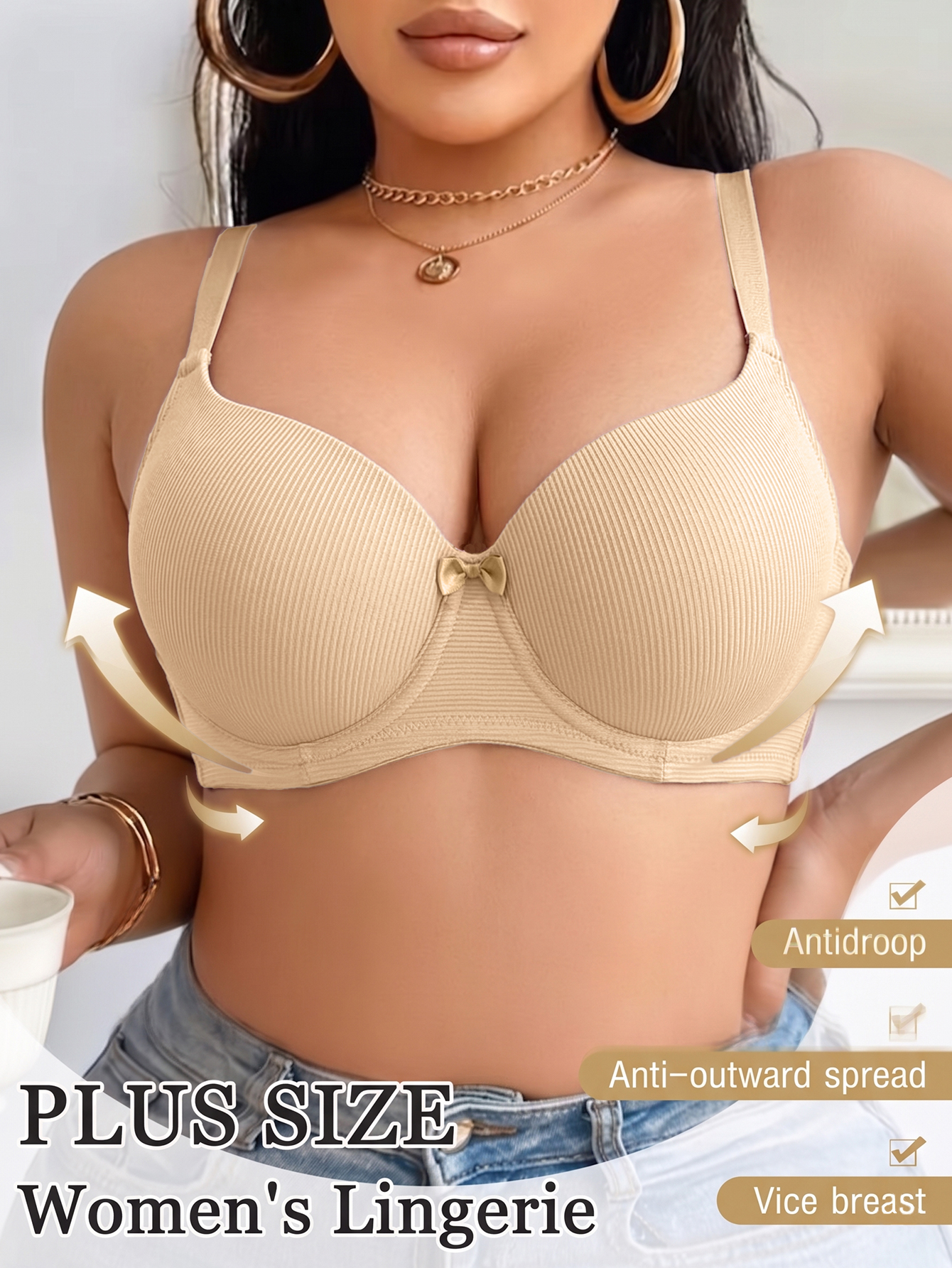 Plus Size Anti-Sagging Women B - Underwire Bra Padded recensione e prezzo
