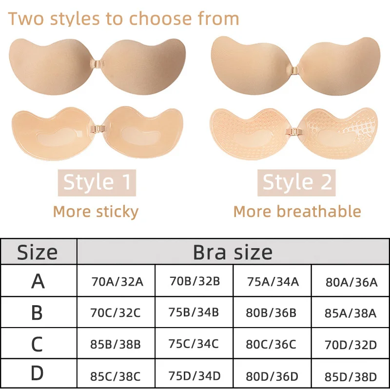 Sexy Women's bra Invisible Pus - Backless Bra Sticky recensione e prezzo