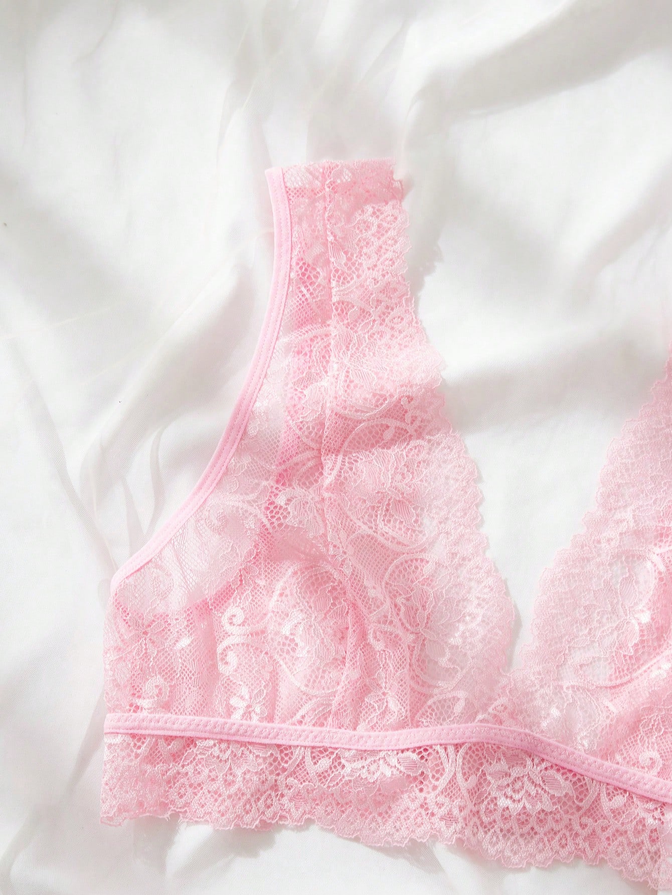 Pink Lace Lingerie Set Sheer F - Lace Bralette Set recensione e prezzo