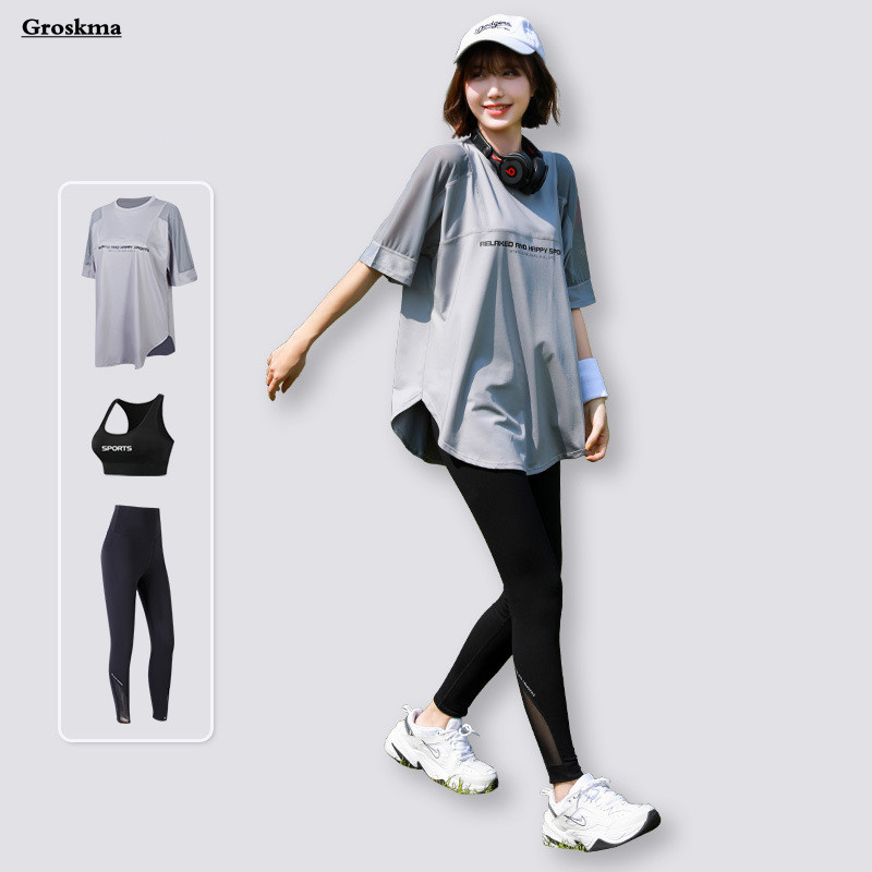 Mesh Loose T Shirt+Bra+Legging - T Shirt Bra Seamless recensione e prezzo