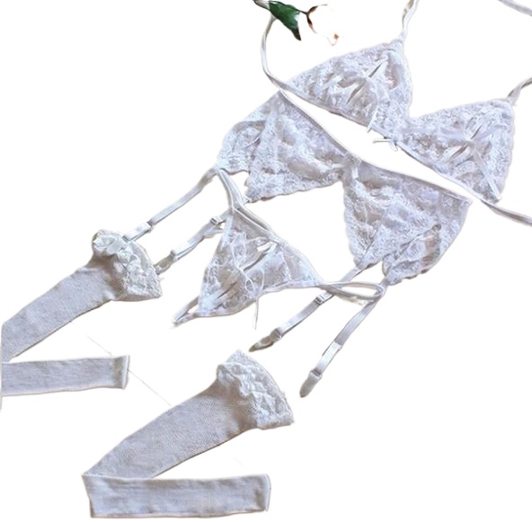 Lace Women Lingerie Set 4 Pcs  - Sheer Mesh Bra recensione e prezzo